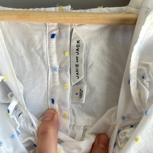 Janie And Jack Ruffle Trim Swiss Dot Sundress size 5 - Picture 6 of 8